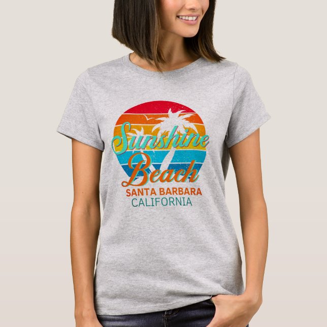 Sunshine-stranden Santa Barbara California  T Shirt (Framsida)
