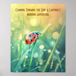 Sunshine Stroll: Ladybug i morgonglöd Poster