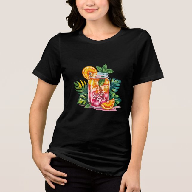 Sunshine Sweet Tea - Södra Charm & Sommar Bliss T Shirt (Framsida)