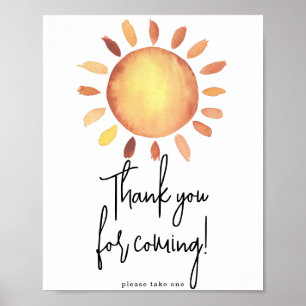 Sunshine Tack för att du kom Poster