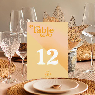 Sunshine Typography Bröllop Bordsnummer ID1048