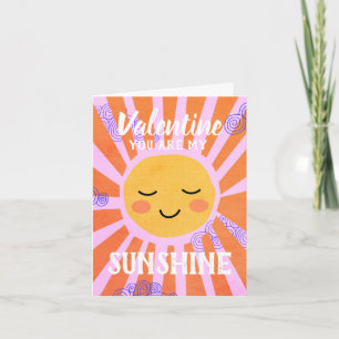 Sunshine Valentine Helgdag Card Helgkort