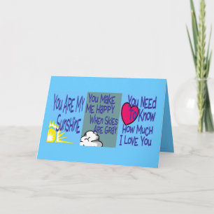 Sunshine Valentine Helgkort