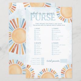 Sunshine What's in Your Purse Baby Shower Game