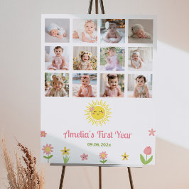 Sunshine Wildblomdag Birthday Photo Milestone Poster