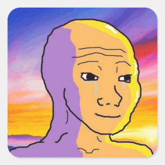 Sunshine Wojak-klistermärken Fyrkantigt Klistermärke