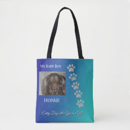 Sunshine wrapped in Fur-Navy/Teal Pet Tribute Tygkasse
