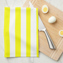 Sunshine Yellow and White Striped Print