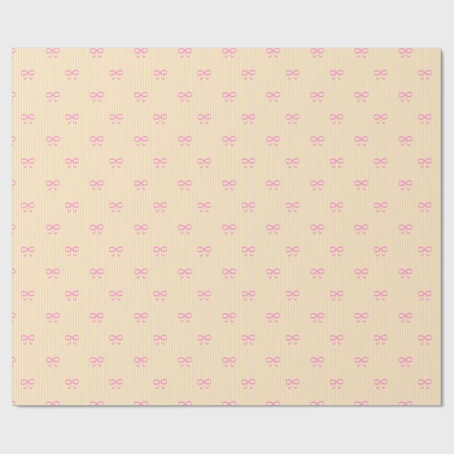 Sunshine Yellow Balletcore Ribbon Bows Presentpapper (Platt)