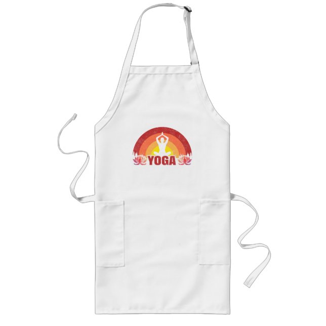 Sunshine Yoga Yogi Lotus Flower Långt Förkläde (Framsidan)