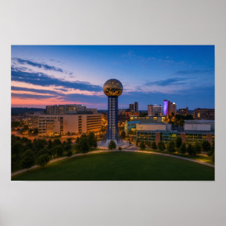 Sunsphere Landskap Knoxville Affisch
