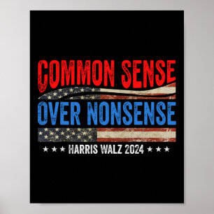 Sunt förnuft över Harris Waltz Demokrat P Poster