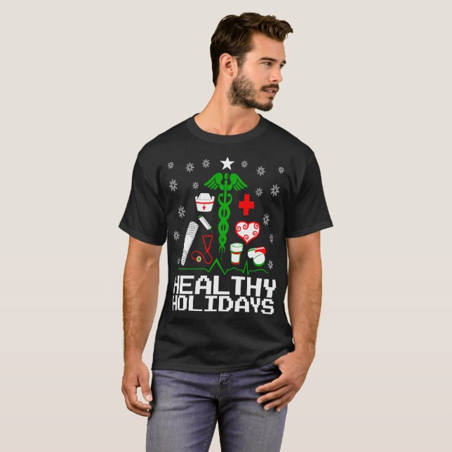 Sunt helgdagarsjuksköterskaträd t shirt (Hel framsida)