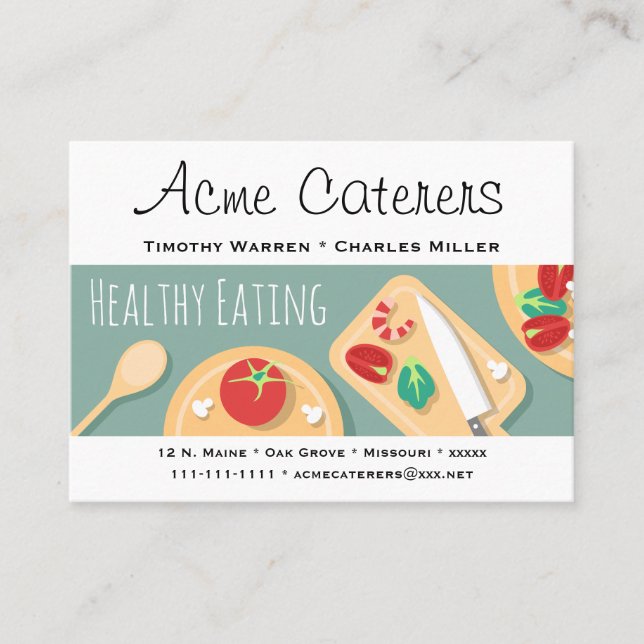 Sunt sköta om för matar visitkort (Framsida)