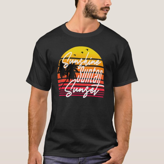 Suntan Sunset (sommarsolnedgång) T Shirt (Framsida)