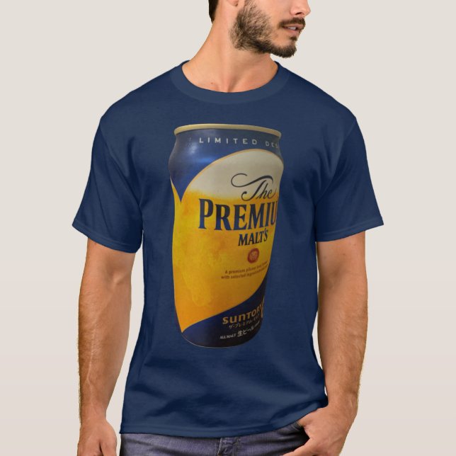 Suntory Premium Malts Japansk Öl T Shirt (Framsida)