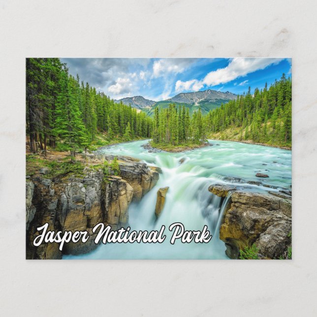 Sunwapta Falls, Jasper nationalpark Vykort (Framsida)