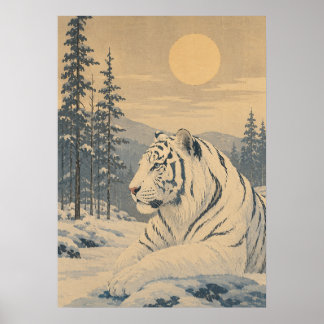 Sunward II — Vit tiger på vintern Poster