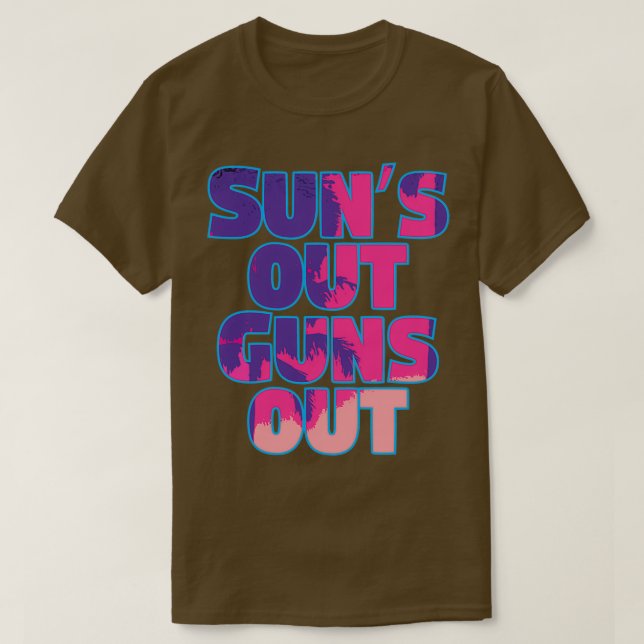 SUNx27S UT GUNS UT-kontur T Shirt (Design framsida)