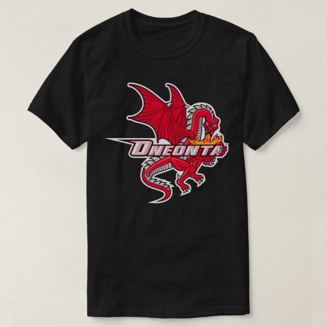 SUNY Oneontas röda drakar T Shirt (Design framsida)