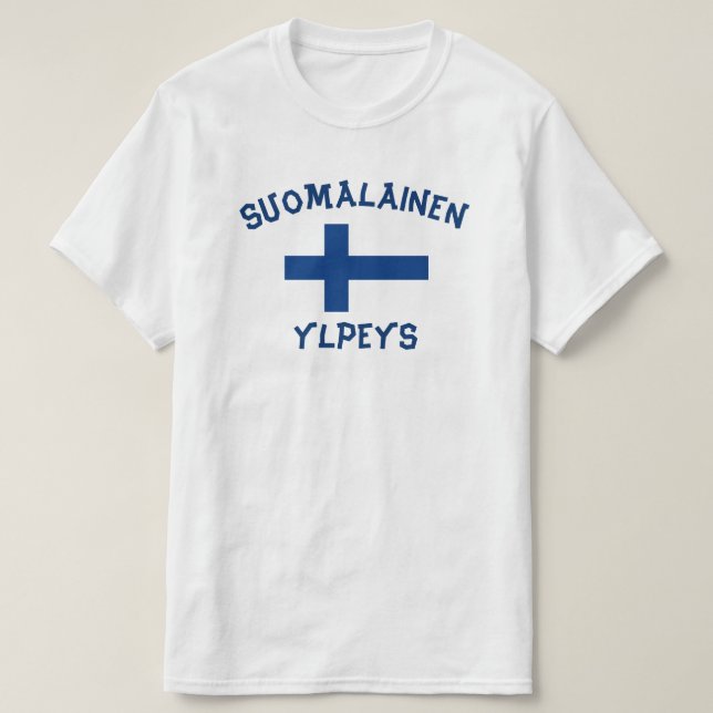 suomalainen finlandssvensk pride för ylpeys t-shirt (Design framsida)