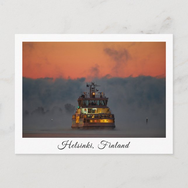 Suomelinna färja Helsingfors souvenir vykort (Framsida)