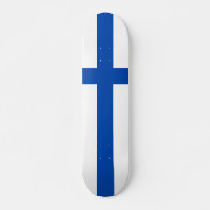 Suomen lippuskateboard - flagga av Finland Skateboard Bräda 21,5 Cm