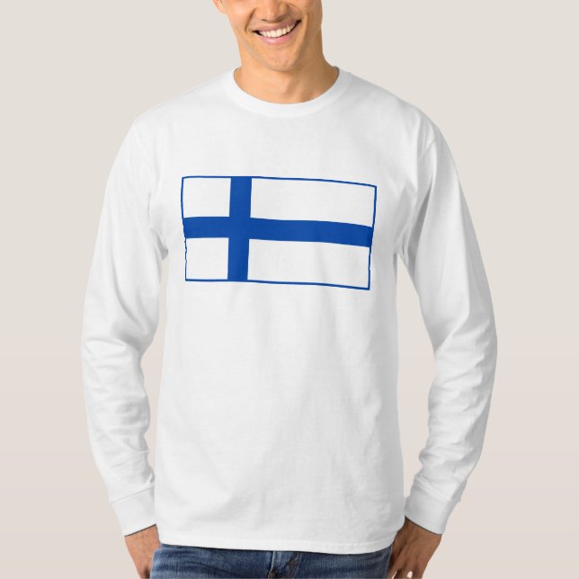 Suomen lipput-paita - flagga av Finland Tee (Framsida)