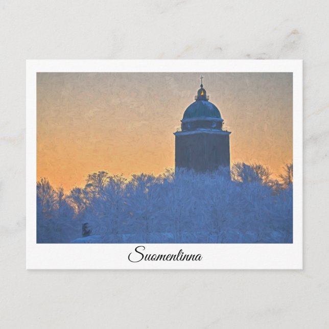 Suomenlinna fyr- eller vykort (Framsida)