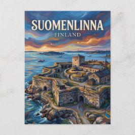Suomenlinna sjöfästning Finland Vykort
