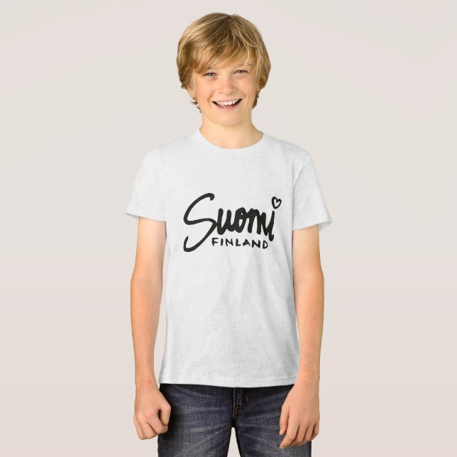 Suomi Finland 1 Barn T-shirt (Framsida Full)