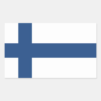 SUOMI FINLAND FLAGGA REKTANGULÄRT KLISTERMÄRKE