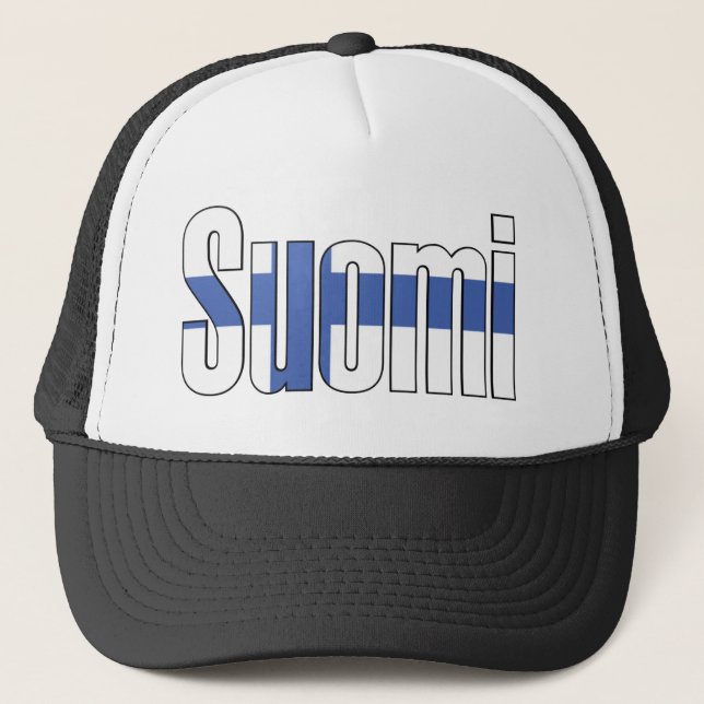 Suomi (Finland) flaggaT-tröja Keps (Framsida)