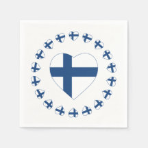 SUOMI FINLAND HEART SHAPE FLAGGA