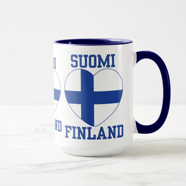 SUOMI FINLAND mugg - välj stil & färg (Höger)