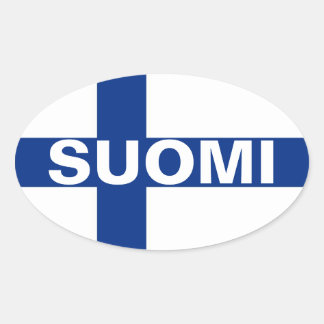 Suomi (Finland) Ovalt Klistermärke