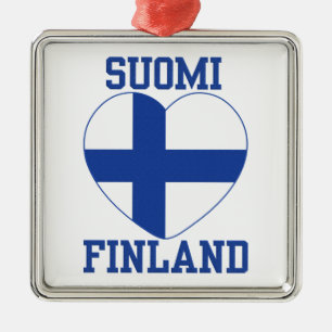 SUOMI FINLAND prydnadsföremål Julgransprydnad Metall
