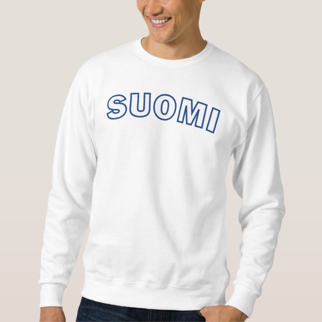 Suomi Finland tröja Lång Ärmad Tröja (Framsida)