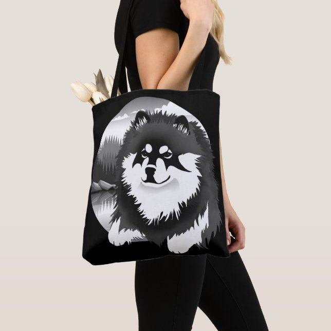 SUOMI- Finsk Lapphund-tok eller korskroppspåse Tygkasse (Närbild)