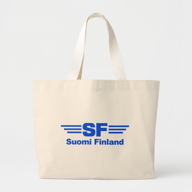 Suomi Finska påse Jumbo Tygkasse (Framsidan)