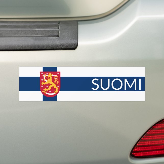 Suomi Flagga Bildekal (På Bil)