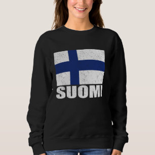 Suomi Flagga Grunge Vintage Souvenir Finland T Shirt