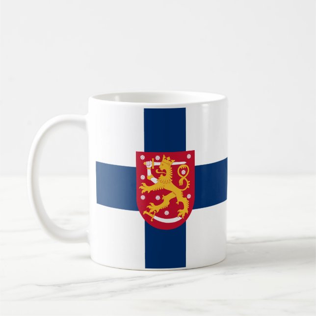 Suomi Flagga Kaffemugg (Vänster)