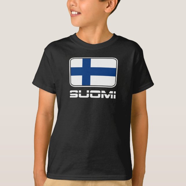 Suomi flagga t shirt (Framsida)