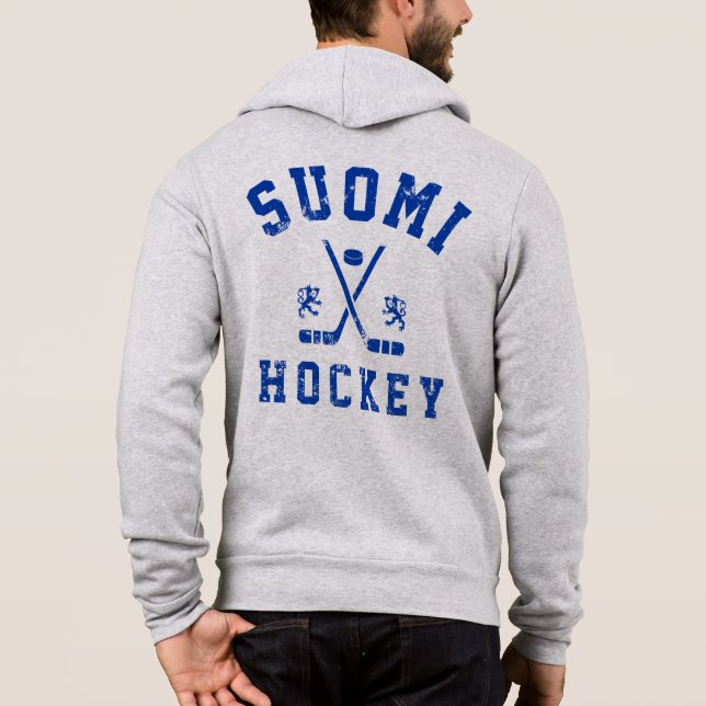 Suomi ishockey-hoodie t shirt (Baksida)