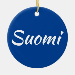 Suomi Ornament/finskt prydnadsföremål/jul Julgransprydnad Keramik