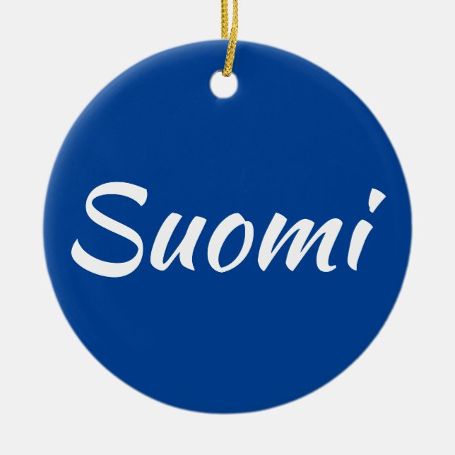 Suomi Ornament/finskt prydnadsföremål/jul Julgransprydnad Keramik (Framsidan)