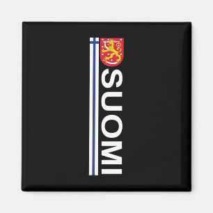 Suomi Soccer And Sport Print - finska nationella P Magnet