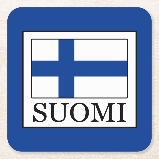 Suomi Underlägg Papper Kvadrat (Framsidan)