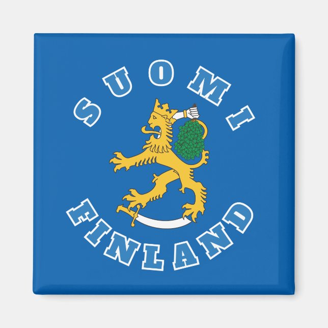 Suomileijona - Suomi-Finland - jääkaappimagneetti Magnet (Framsidan)